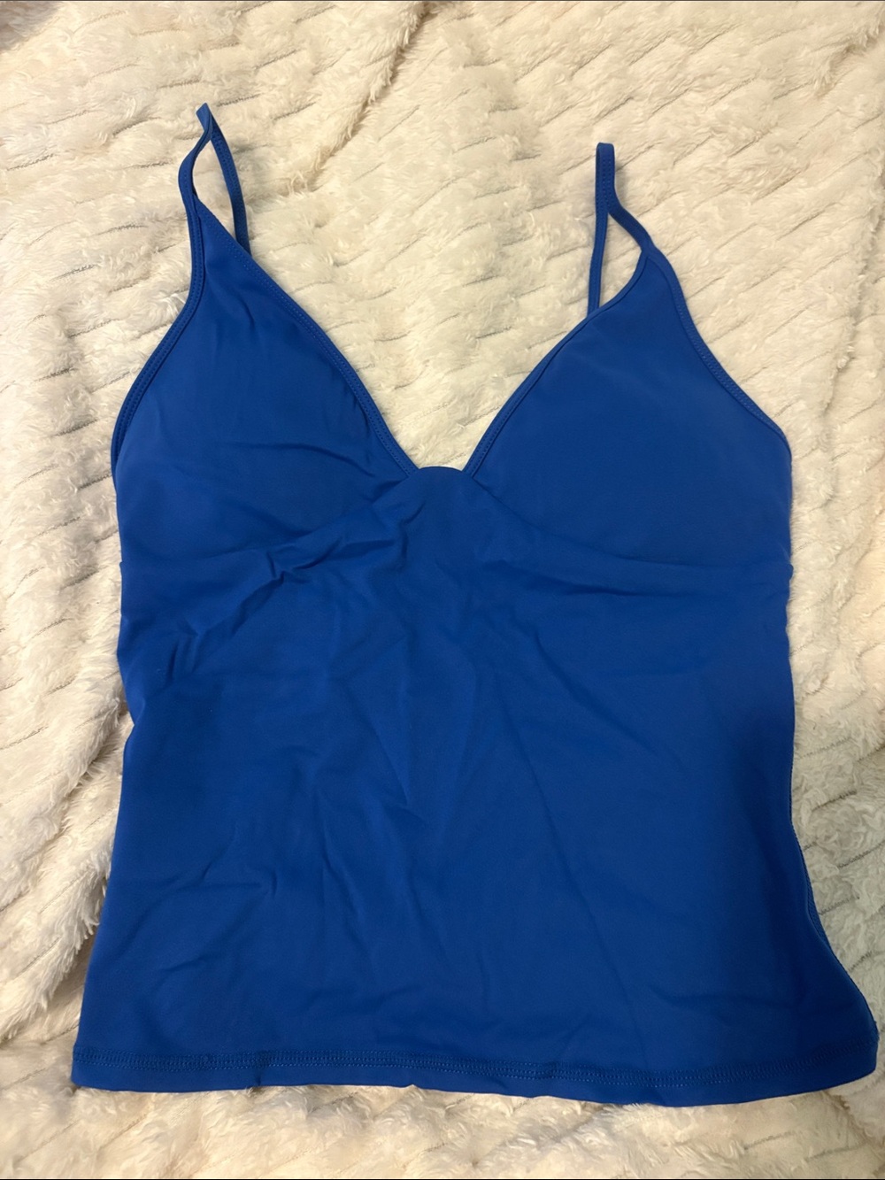Garage Active Plunge Tank Top in Electric Blue